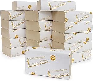 DrDirt Multifold Paper Towels - 18-Pack, 2-Ply M-Fold, 110 Sheets Each - Slim Size Refill for Kitchen and Bathroom