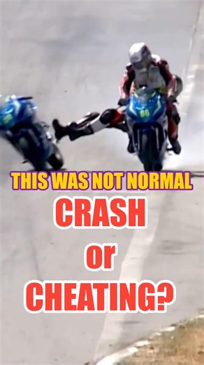 CRASH… or CHEATING? 😱 Rider GRABS rival’s bike mid-race! #hindi #shorts #desidrishtikon