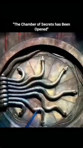 The Explainer on Instagram: "This post captures an interactive display of the entrance to the Chamber of Secrets from the Harry Potter series. This specific installation is part of the "Harry Potter: Visions of Magic" immersive exhibition. The entrance is a round metal door featuring several intertwined snakes. Visitors to the exhibition can interact with the display, and the snakes on the door react to a wand's movement. . like this content ? follow us @joe.explainer #didyouknow #knowledge #sci