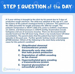 USMLE® Step 1 Question of the Day: Homozygous Delta-F508 Deletion - Osmosis Blog