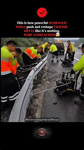 Fixing Bent Highway Guardrails – Insanely Satisfying Repair 🔧🚧
