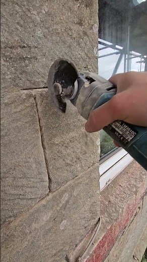 Using a multitool as a grinder to remove mortar ready for repointing #shorts