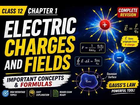 Class 12 Physics Chapter 1 | Electric Charges and Fields | NCERT Complete Revision