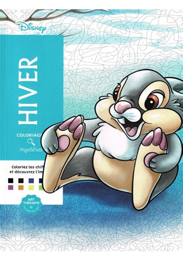 Disney Hiver Bambi Color by Number Coloring Book for Kids and Adults, Thumper Inspired Mystery Art Therapy Printable Pages - Etsy