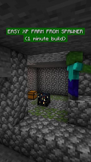 Easy Zombie Spawner XP Farm in Minecraft