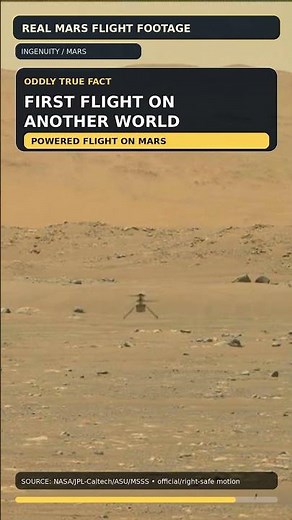 The First Powered Flight on Another Planet #Shorts
