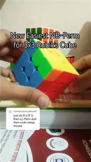 Easiest NB-Perm for 3x3 Rubik's Cube | PLL | NB-Perm #2026 #rubikscube #cubing #algorithm #trending