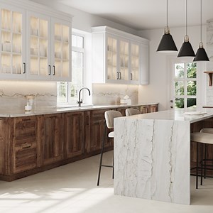 47K views · 34 reactions | Sensa Dakar’s pure white quartzite with grey and bluish veins stands out from the crowd, creating spaces that never go out of style. Visit www.lowes.c-surfaces.com to discover more. | Cosentino | Facebook