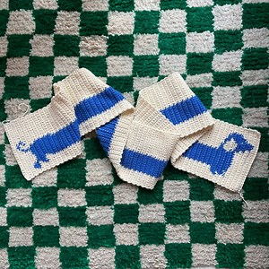 Sausage Dog Scarf Crochet Pattern | Beginner Friendly Tapestry Project - Etsy