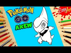 DIBUJOS POKEMON GO│Cómo Dibujar a Axew│How to draw axew