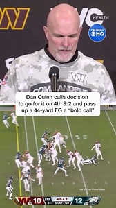 104K views · 632 reactions | Dan Quinn passed up a 44-yard FG to take a 13-12 lead in the 4th quarter | Washington Commanders on CBS Sports | Facebook