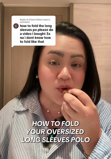 How to Fold Oversized Long Sleeve Polo for Plus Sizes