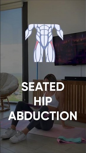 Seated Hip Abduction Resistance Bands Workout