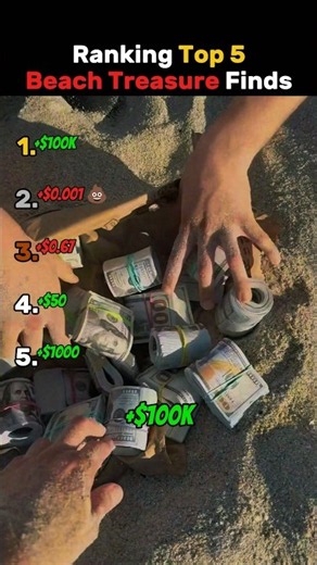 Ranking TOP 5 Beach Treasure Finds 🤑 #usa