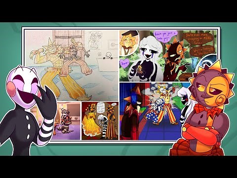 Eclipse and Puppet REACT TO AMAZING FNAF FANART