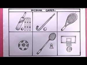 How To Draw Outdoor Games Step By Step