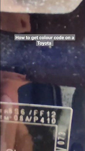 How to get the colour code for a Toyota