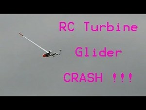 WOW !!! RC CRASH !!! COMPLETELY DESTROYED !!! TURBINE JET MODEL GLIDER LAST FLIGHT