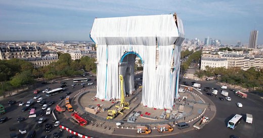 Paris' Arc de Triomphe wrapped in fabric 60 years later