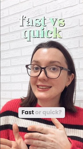 Fast vs Quick. What’s the difference? #englishtutorjulia #vocabulary #englishdaily #speakenglish