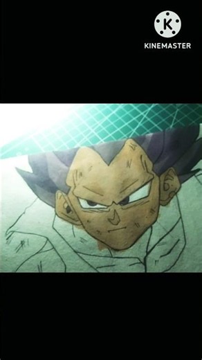 Vegeta ultra ego colouring with watercolour#viral #anime drawing