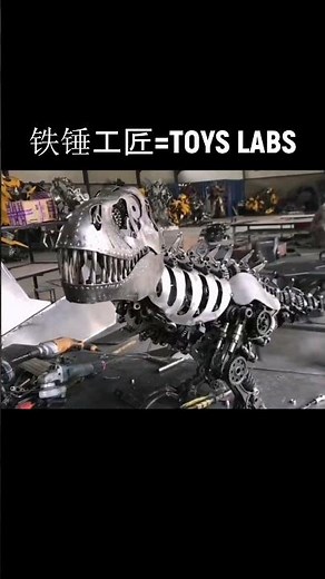 1:1 Q version metal Tyrannosaurus rex made of all metal #transformers #shorts