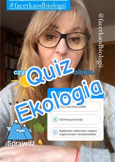 Ekologia to ……..👇 nauka, która bada wzajemne oddziaływania między organizmami żyjącymi w danym środowisku oraz oddziaływania między organizmami a tym środowiskiem. Czyli inaczej mówiąc ekologia bada: 👉 jak na siebie wzajemnie wpływają organizmy które żyją w tym samym środowisku 👉 jak organizmy wpływają na środowisko a środowisko na organizmy. Prawda jakie to proste? #ekologia #środowiska #zagadki #ciekawostki #biologia #dlakażdego