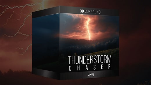 208组风暴暴风雨雨滴冰雹风声雷声无损音效素材包 Boom Library Thunderstorm Chaser 3D Surround / Stereo W