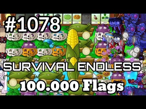 Plants vs Zombies Survival Endless 100000 Flags Part 1078 | 21540 - 21560 Flags