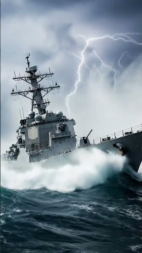 Navy Ship vs Deadly Storm 🌩️🌊#Storm #Ocean #Navy #Warship #ExtremeWeather #Sea