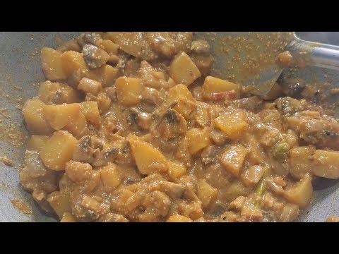 Mushroom aloo posto a bengoli delight//bengoli posto recipe//mushroom recipe