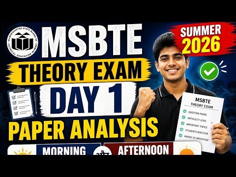 MSBTE Day 1 Paper Analysis | Morning और Afternoon Sessions #msbte #msbtenews