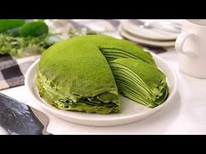 【抹茶のミルクレープ】焼いて重ねるだけ！もっちり食感が絶品♪