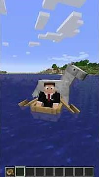 Minecraft Horses CAN go in Boats! #Shorts