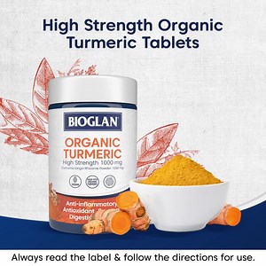 ✅Relieve inflammation ✅ Support digestive system health ✅ Support liver health With Bioglan Organic Turmeric 1000mg tablets Available in Chemist Warehouse | Bioglan