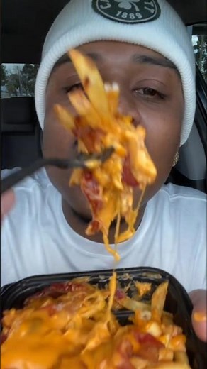 Loaded Baconator Fries Mukbang Cheesy Fast Food ASMR Eating