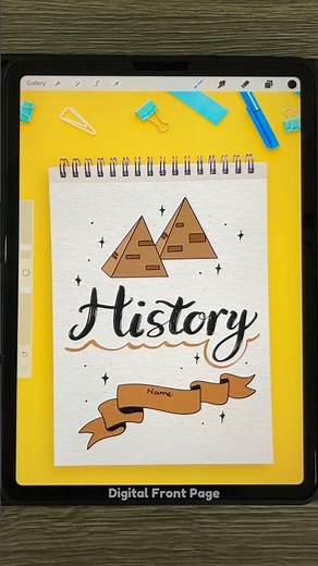 Aesthetic History Front Page 2025 🌸 | Step by Step Design