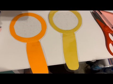 Cono hacer una lupa de cartulina. Actividades para niños.