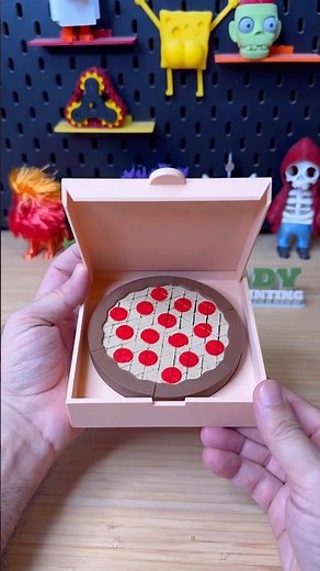 3D Printed Mini Pixel Pizza Fidgets (With Tiny Box!)
