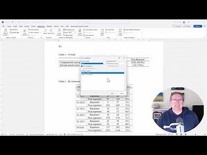 Auto-numbered Table and Figure Captions in Word