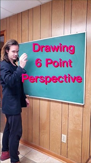 Drawing 6 Point Perspective!👁✏🔥#shorts #drawing #perspectivedrawing #howtodraw #chalkboard #draw