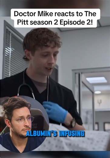 Doctor Mike reacts to The Pitt season 2 Episode 2! #doctor #doctormike #health #react #thepitt