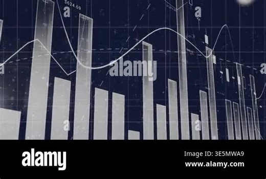 Animation of financial data processing over mathematical equations on black background. Technology, computing and digital interface concept digitally generated video Stock Video Footage - Alamy