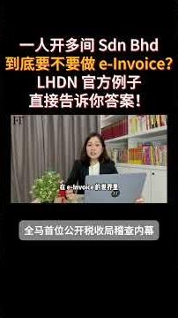 一人开多间 Sdn Bhd 到底要不要做 e-Invoice？LHDN 官方例子直接告诉你答案！
