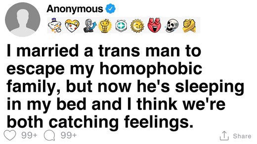 [FULL STORY] I married a trans man to escape my homophobic family, but now he's sleeping in my bed and I think we're both catching feelings. | Stereo Storytime