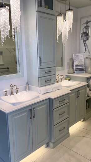 A beautiful bathroom design from KLM Kitchens, Baths, & Floors 👍 | Home Channel TV