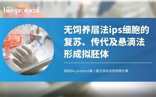 【Bio-protocol】无饲养层法ips细胞的复苏、传代及悬滴法形成拟胚体