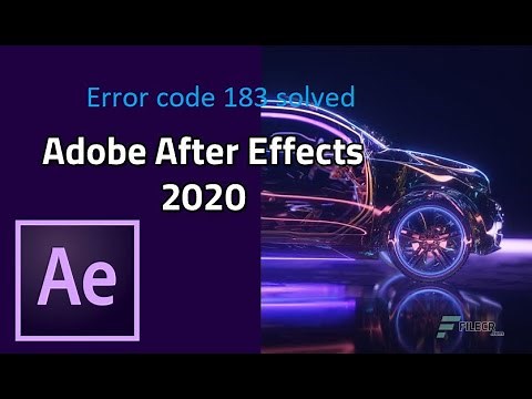 Error Code 183 Solved (Adobe After Effects 2020)