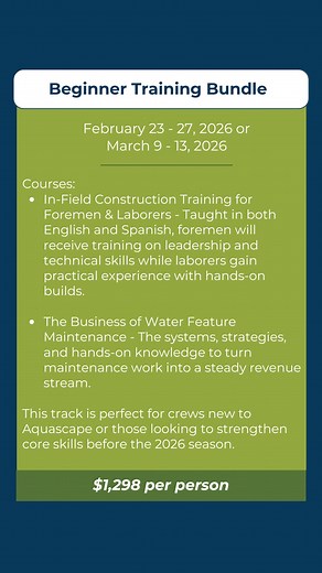 Calling all contractors and landscapers! We’re heading to Aquascape Academy for an unforgettable hands-on learning experience, and we want YOU to join us. Get all the details and grab your tickets at gardenstatekoi.com/events #PondBuilders #WaterFeatureExperts | Garden State Koi Pond & Waterfall Design Center
