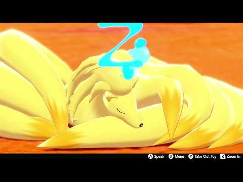 Ninetales in Pokémon Camp (Sword and Shield)